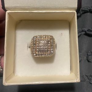 Gold plated men’s diamond ring